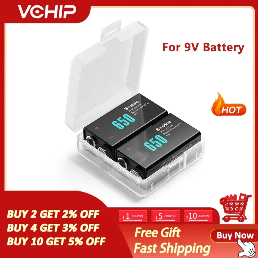 Hard Plastic 9V Battery Case Storage Boxes Case Transparent For 2pcs 9V 6F22 Battery Holder Cell Container
Hard Plastic 9V Battery Case Storage Boxes Case Transparent For 2pcs 9V 6F22 Battery Holder Cell Container