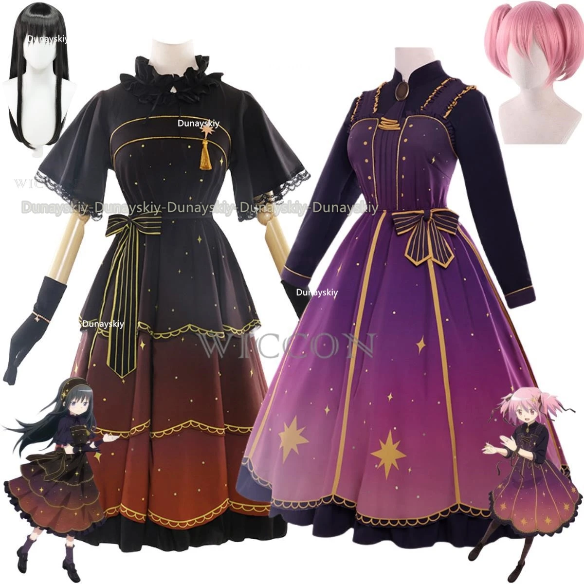 Женский костюм для косплея из аниме Puella Magi Madoka Magica Akemi Homura Kaname Madoka
Женский костюм для косплея из аниме Puella Magi Madoka Magica Akemi Homura Kaname Madoka