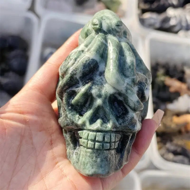 Natural Taichi Stone Octopus And Skull Carving Healing Fengshui Stone Home Decoration Holiday Gift 1PCS
Natural Taichi Stone Octopus And Skull Carving Healing Fengshui Stone Home Decoration Holiday Gift 1PCS