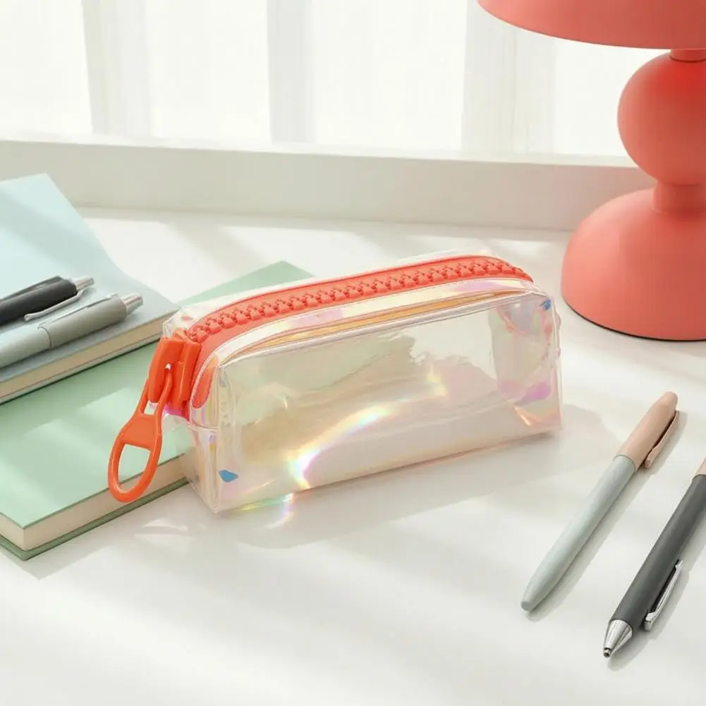 Iridescent Holographic Pencil Case, Clear View Pencil Pouch with Wide U-Shaped Zipper, Large Capacity Pen Pouch for Students
Iridescent Holographic Pencil Case, Clear View Pencil Pouch with Wide U-Shaped Zipper, Large Capacity Pen Pouch for Students