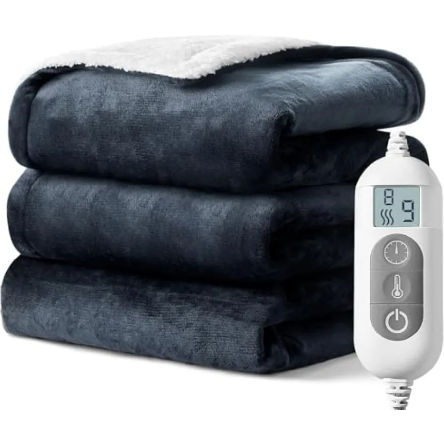 Heated BlanketSoft Flannel Heated Throw Blanket Fast Heating Electric Throw Blanket with 8 Heating Levels 9 Hours Auto Shut Off
Heated BlanketSoft Flannel Heated Throw Blanket Fast Heating Electric Throw Blanket with 8 Heating Levels 9 Hours Auto Shut Off