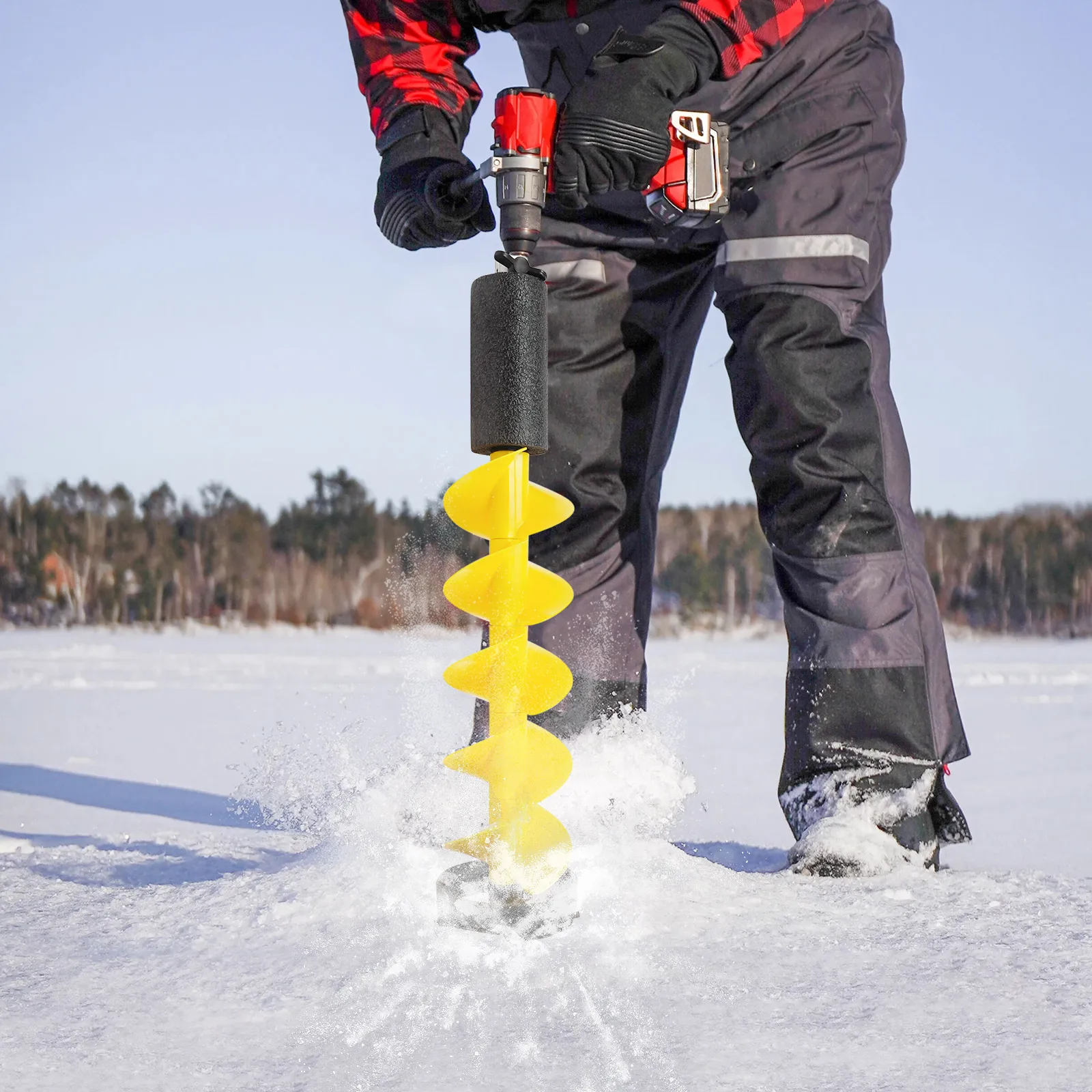 Lightweight Ice Drill Auger for Ice Fishing, Electric Drill Nylon Floating Auger with 2 Blades and Locating Device, Universal Adapter for Electric Drills, Yellow/Blue/Red
Lightweight Ice Drill Auger for Ice Fishing, Electric Drill Nylon Floating Auger with 2 Blades and Locating Device, Universal Adapter for Electric Drills, Yellow/Blue/Red