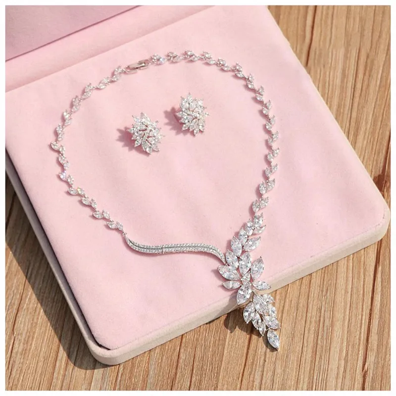 CC Jewelry Set for Women Wedding Accessories Bridal Bijoux Engagement Necklace Stud Earrings Sets 2 PCS Fine Jewellery Gift S040
CC Jewelry Set for Women Wedding Accessories Bridal Bijoux Engagement Necklace Stud Earrings Sets 2 PCS Fine Jewellery Gift S040