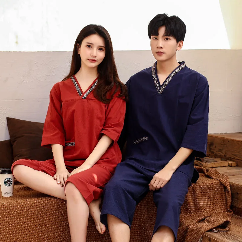 Soft Pure Cotton Sauna Suit Women's Sle Men's Sle Couple Massage Large Size over Knee St Bath Suit High End Quali
Soft Pure Cotton Sauna Suit Women's Sle Men's Sle Couple Massage Large Size over Knee St Bath Suit High End Quali