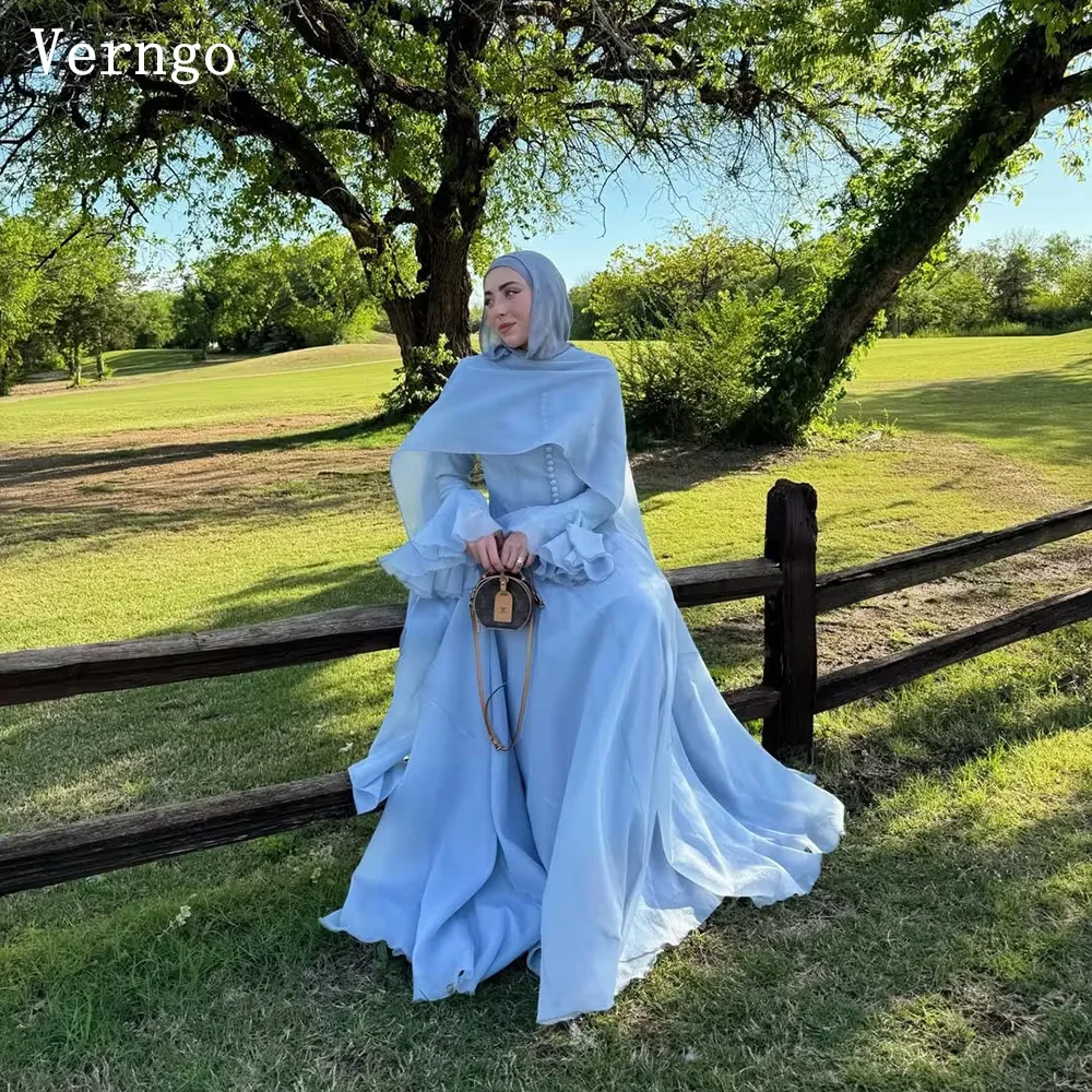 Verngo Sky Chiffon Evening Dress O Neck Full Sleeves A Line Prom Dresses Modern Holiday Party Gowns 2026 Customized
Verngo Sky Chiffon Evening Dress O Neck Full Sleeves A Line Prom Dresses Modern Holiday Party Gowns 2026 Customized
