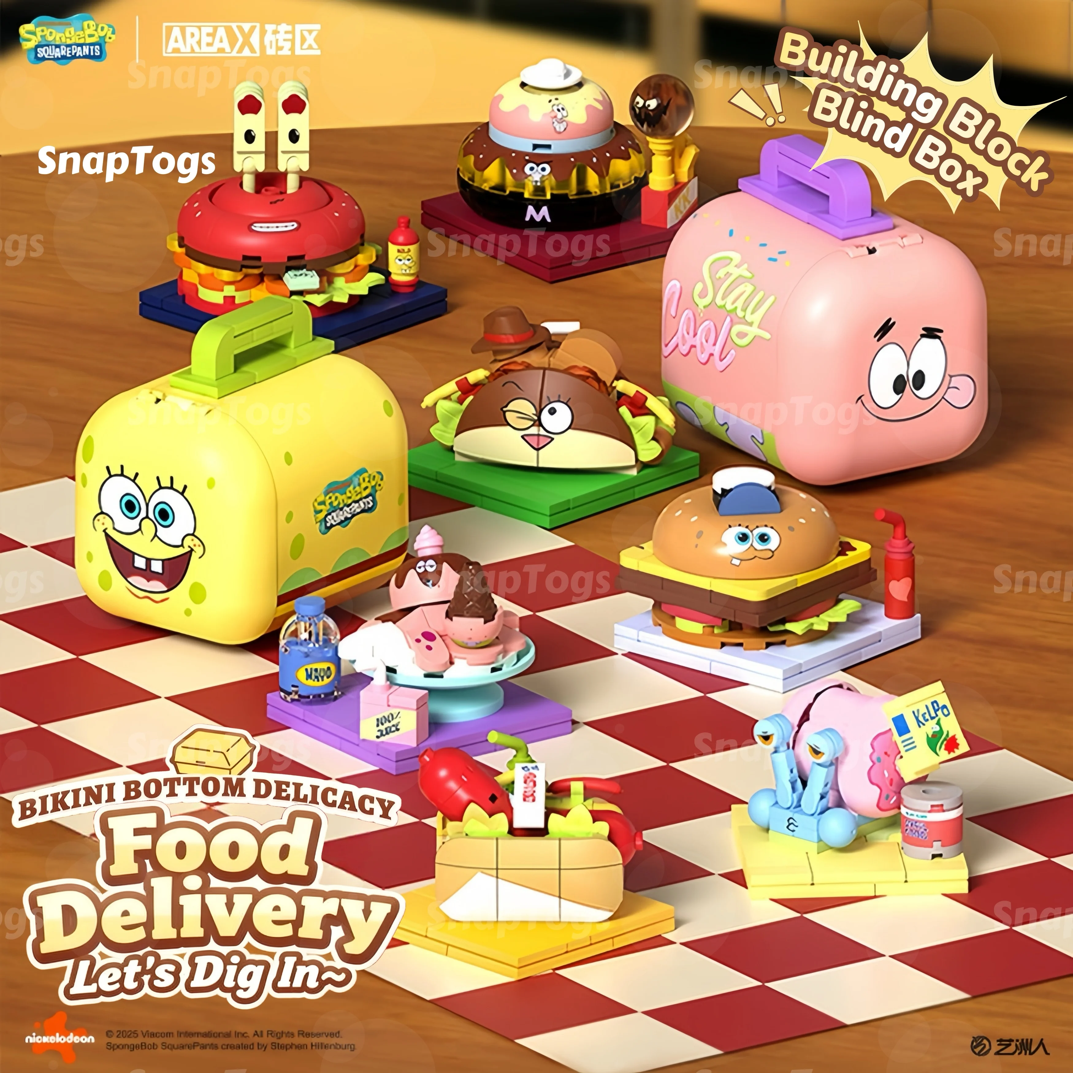 SnapTogs SpongeBob Authentic Cute Building Blocks Blind Box Fun Assembly Toy Assembly Model Collectibles and Surprise Gift Set
SnapTogs SpongeBob Authentic Cute Building Blocks Blind Box Fun Assembly Toy Assembly Model Collectibles and Surprise Gift Set