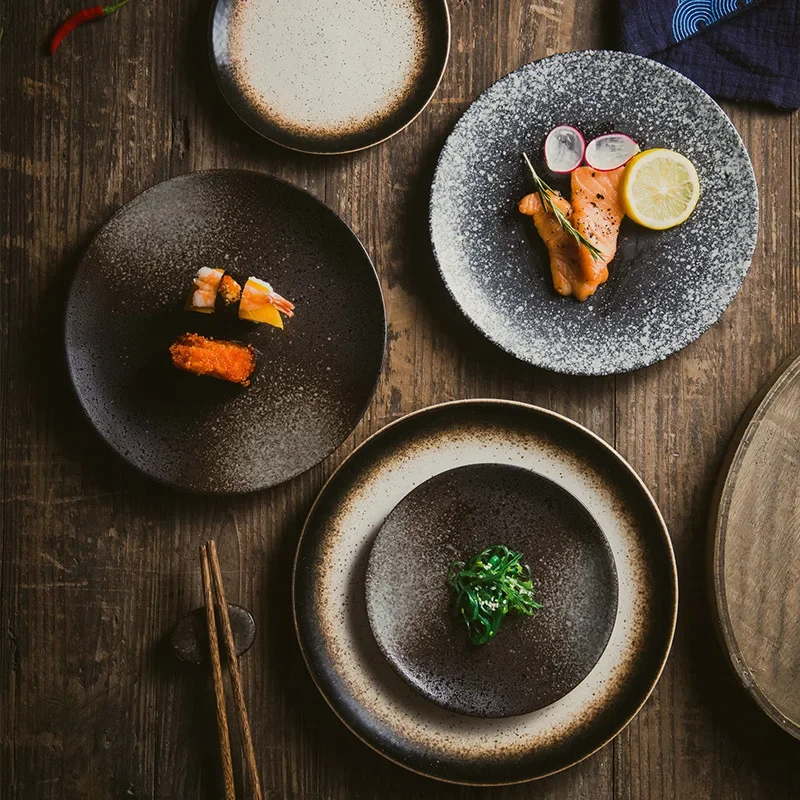 Vintage Ceramic Shallow Plate Creative Black Restaurant Personalized Glazed Plate Bone Plate Household Tableware Flat Plates
Vintage Ceramic Shallow Plate Creative Black Restaurant Personalized Glazed Plate Bone Plate Household Tableware Flat Plates
