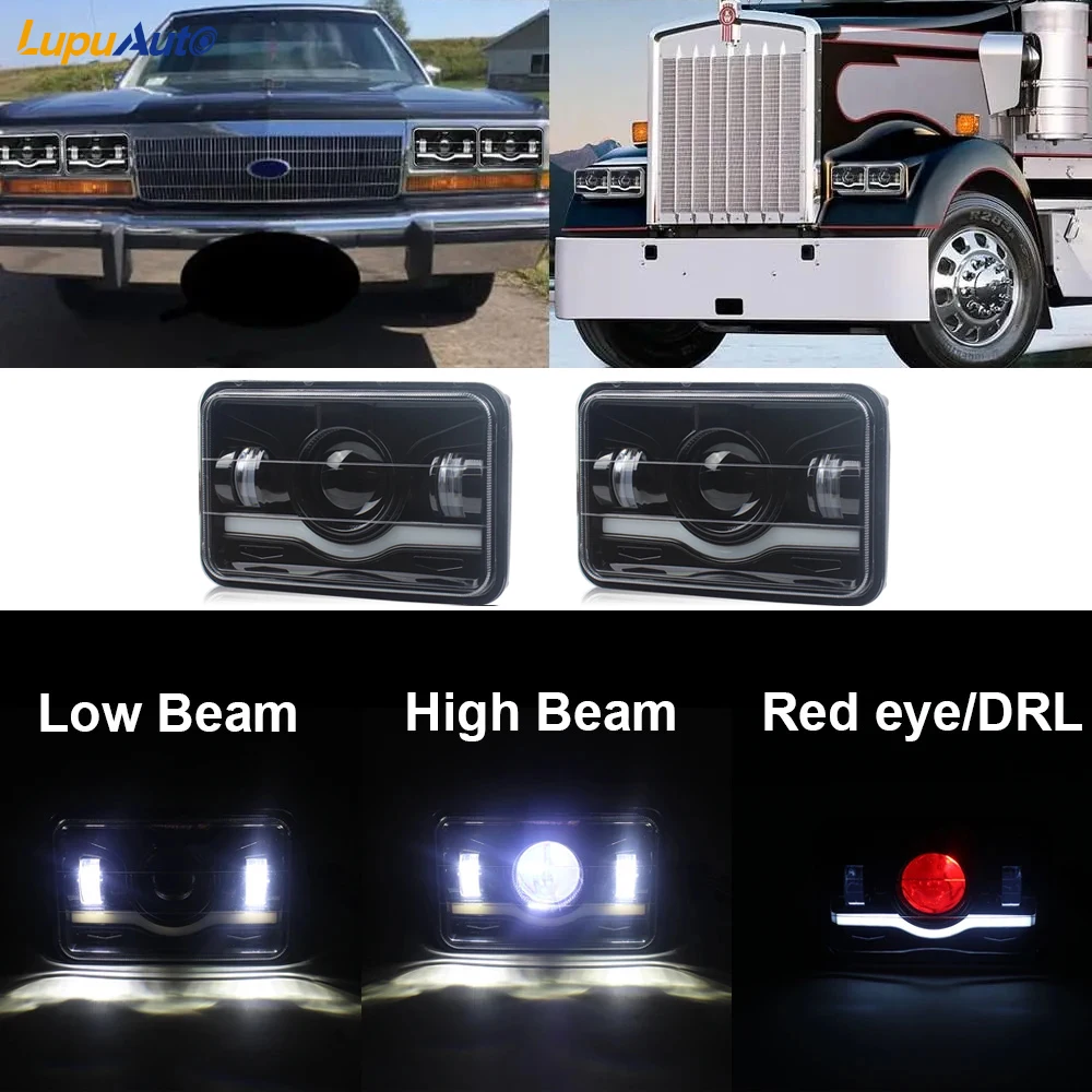 LupuAuto 12V 24V 4x6 Inch LED H4 Headlight Led Work Light Rectangular Hi/Lo BeamWaterproof High Quality For Car Jeep Motorcycle
LupuAuto 12V 24V 4x6 Inch LED H4 Headlight Led Work Light Rectangular Hi/Lo BeamWaterproof High Quality For Car Jeep Motorcycle