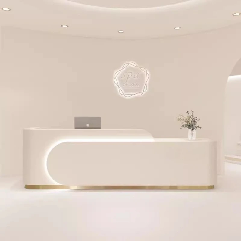 Curved Dental reception counter Beauty Salon Light Luxury Clothing Store Training reception counter modern office furniture
Curved Dental reception counter Beauty Salon Light Luxury Clothing Store Training reception counter modern office furniture