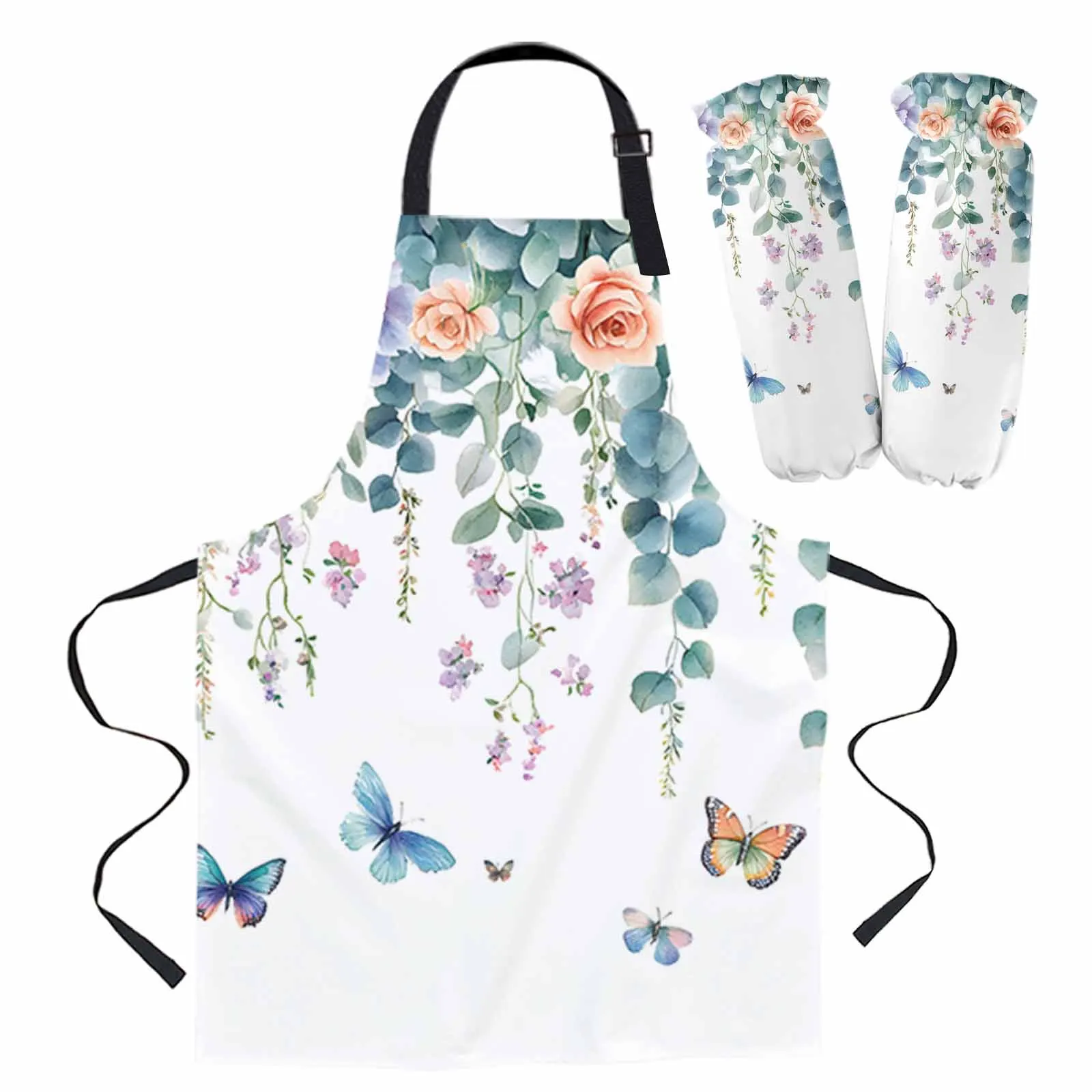 Eucalyptus Leaf Colorful Butterfly Flowers Apron Oversleeve Oven Gloves Pads Cooking Baking Kitchen Aprons for Women Kids
Eucalyptus Leaf Colorful Butterfly Flowers Apron Oversleeve Oven Gloves Pads Cooking Baking Kitchen Aprons for Women Kids