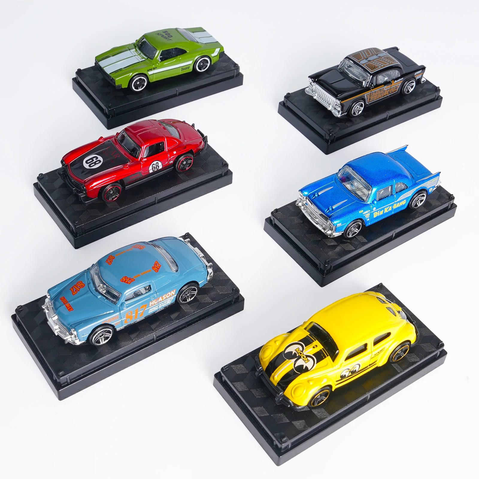1:64 Diecast Cars Set with Stackable Acrylic Display Cases, 6 Classic Alloy Models, Dustproof Showcase for Collectors & Kids
1:64 Diecast Cars Set with Stackable Acrylic Display Cases, 6 Classic Alloy Models, Dustproof Showcase for Collectors & Kids