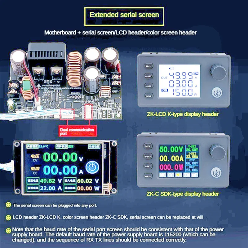 F-T ZK6522C CNC Step-Down DC Power Supply Adjustable Voltage Voltage And Constant Voltage Constant Current Module 1430W
F-T ZK6522C CNC Step-Down DC Power Supply Adjustable Voltage Voltage And Constant Voltage Constant Current Module 1430W