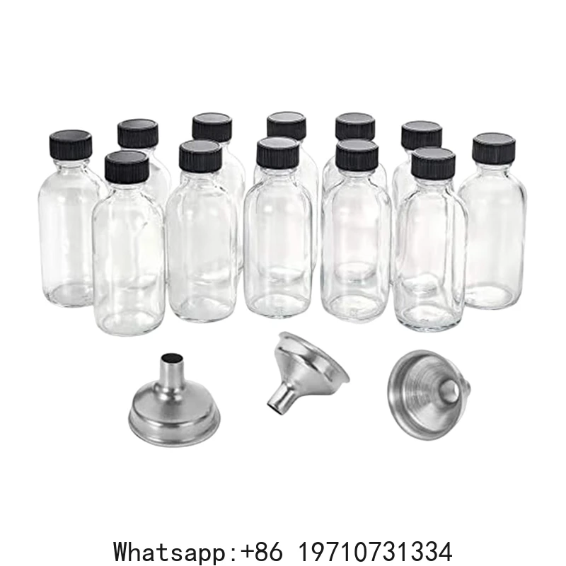 12Piece Glass Bottles With Lids & 3 Funnels - 60Ml Bottles 2 Oz Clear For Juice Ginger Shots, Whiskey,
12Piece Glass Bottles With Lids & 3 Funnels - 60Ml Bottles 2 Oz Clear For Juice Ginger Shots, Whiskey,