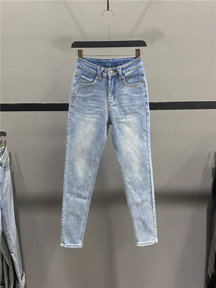 Blue Slim Fit Women's Jeans Spring 2026 New Style Korean Retro High Waist Cotton Stretch Denim Casual High Elasticity Pencil ...
Blue Slim Fit Women's Jeans Spring 2026 New Style Korean Retro High Waist Cotton Stretch Denim Casual High Elasticity Pencil ...