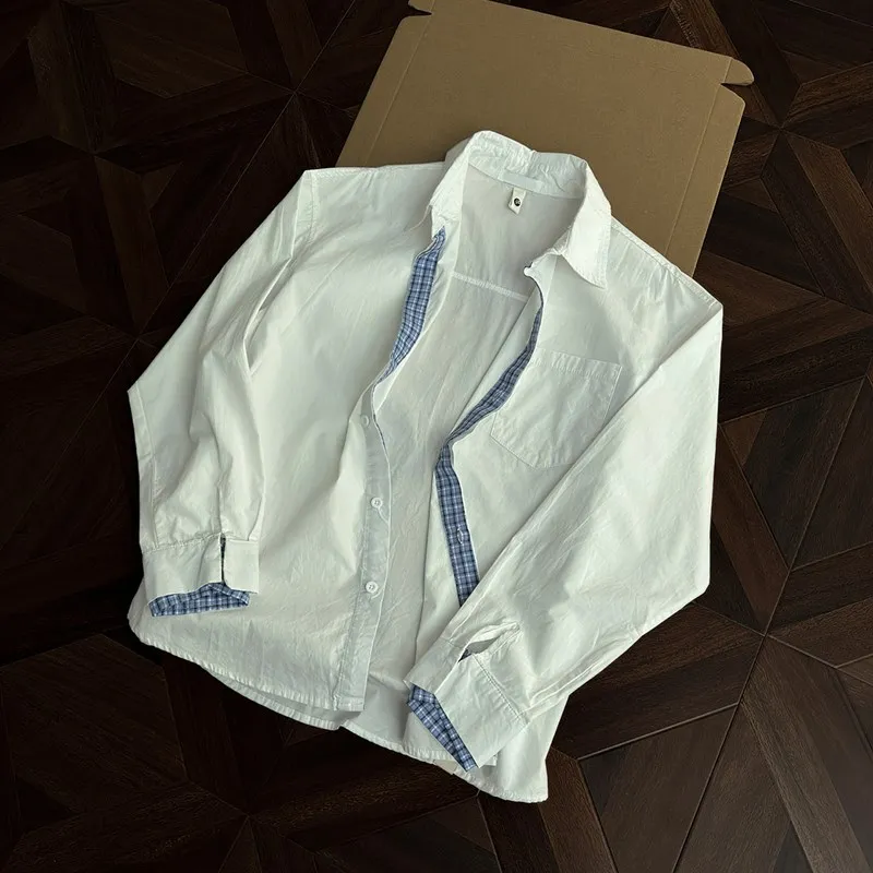 Vintage Plaid Splicing Long Sve irt Men's Commuter American Cleanfit Open Cardigan Jaet PU Leather One-piece Velvet
Vintage Plaid Splicing Long Sve irt Men's Commuter American Cleanfit Open Cardigan Jaet PU Leather One-piece Velvet