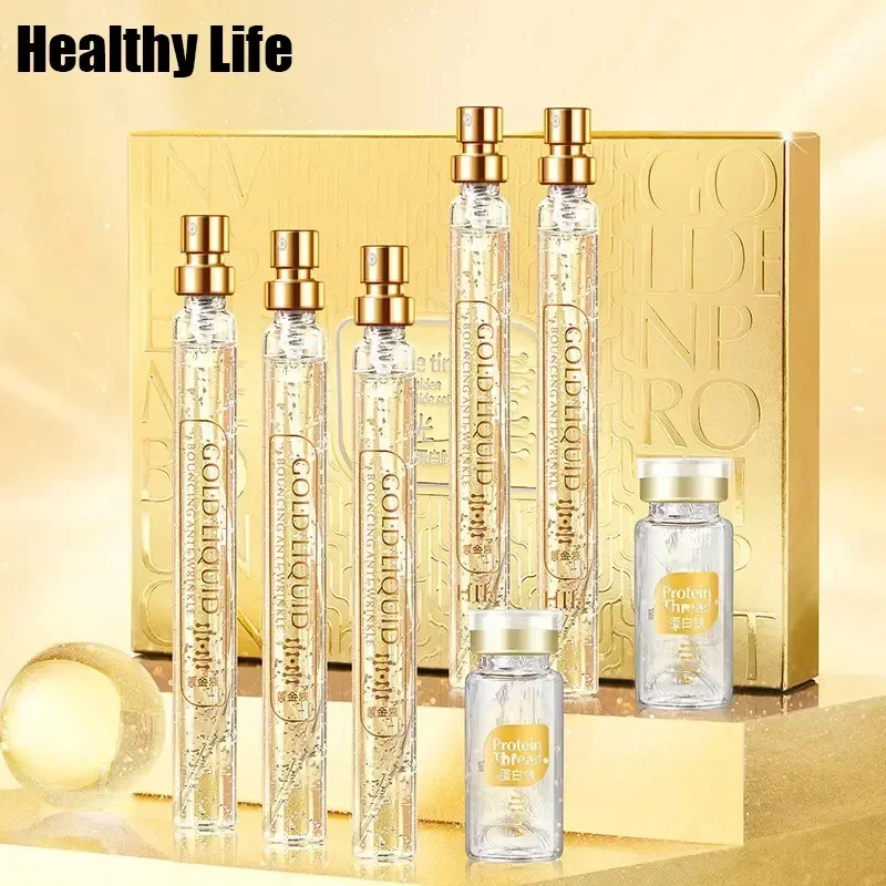 Korea 24k Care Serum Active Collagen Skin Care Lifting Face Moisturizing Set Protein Peptide Gold Essence Soluble Threads Serum
Korea 24k Care Serum Active Collagen Skin Care Lifting Face Moisturizing Set Protein Peptide Gold Essence Soluble Threads Serum