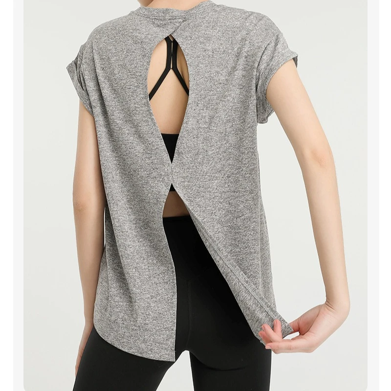 Loose Short Sleeve Quick Drying Sports Blouse Summer Yoga Tops Running Fitness Clothes Women Summer Tie Up Hollow Spilt T Shirt
Loose Short Sleeve Quick Drying Sports Blouse Summer Yoga Tops Running Fitness Clothes Women Summer Tie Up Hollow Spilt T Shirt