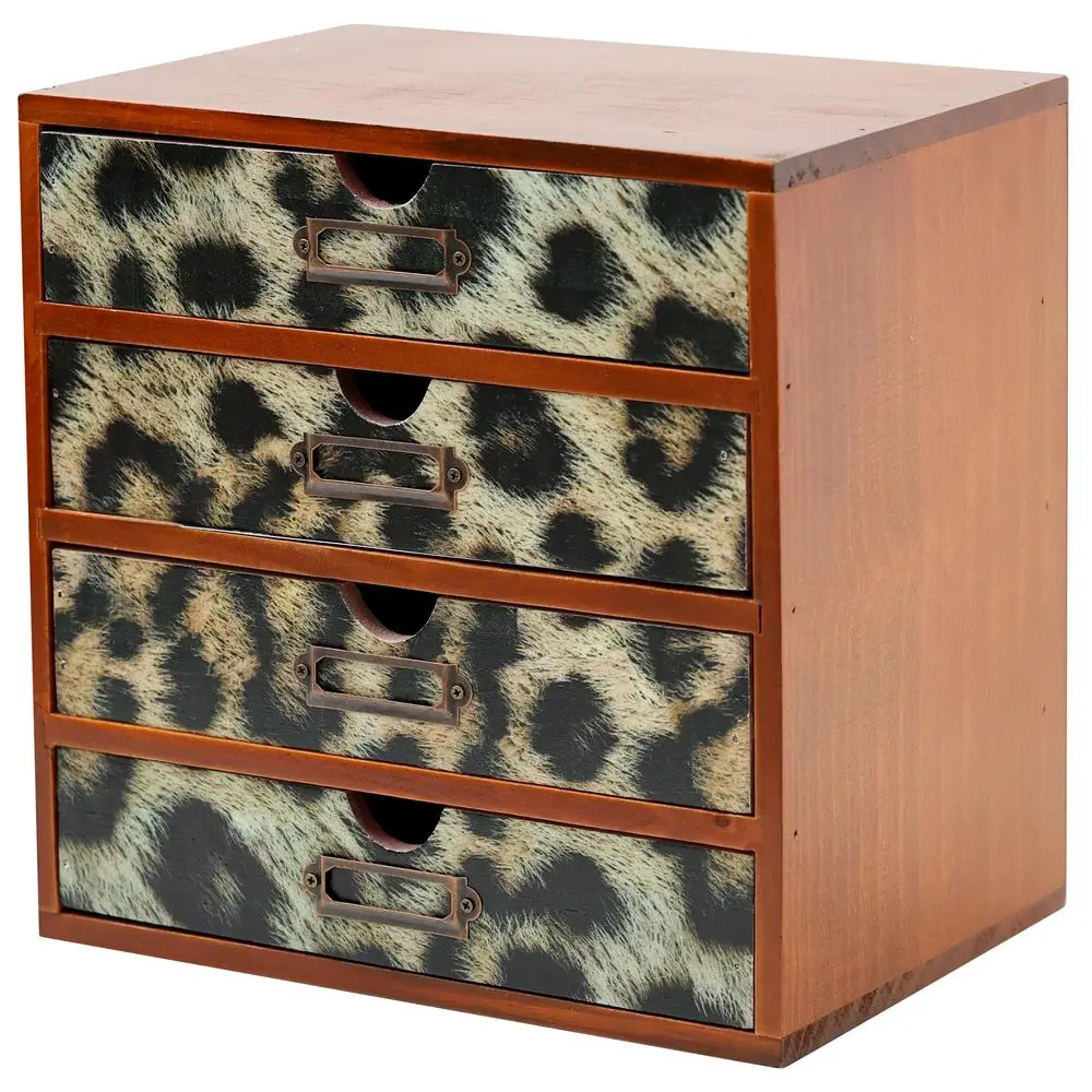 Leopard Print Wooden Desk Organizer 4Drawer Desktop Storage Rustic Wood Cabinet for Office Supplies, Craft Tools, amp Home Orga
Leopard Print Wooden Desk Organizer 4Drawer Desktop Storage Rustic Wood Cabinet for Office Supplies, Craft Tools, amp Home Orga