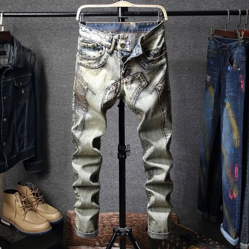 Осенне-весенние модные трендовые американские винтажные спортивные прямые джинсы, мужские повседневные удобные эластичные брюки высокого качества 
Осенне-весенние модные трендовые американские винтажные спортивные прямые джинсы, мужские повседневные удобные эластичные брюки высокого качества