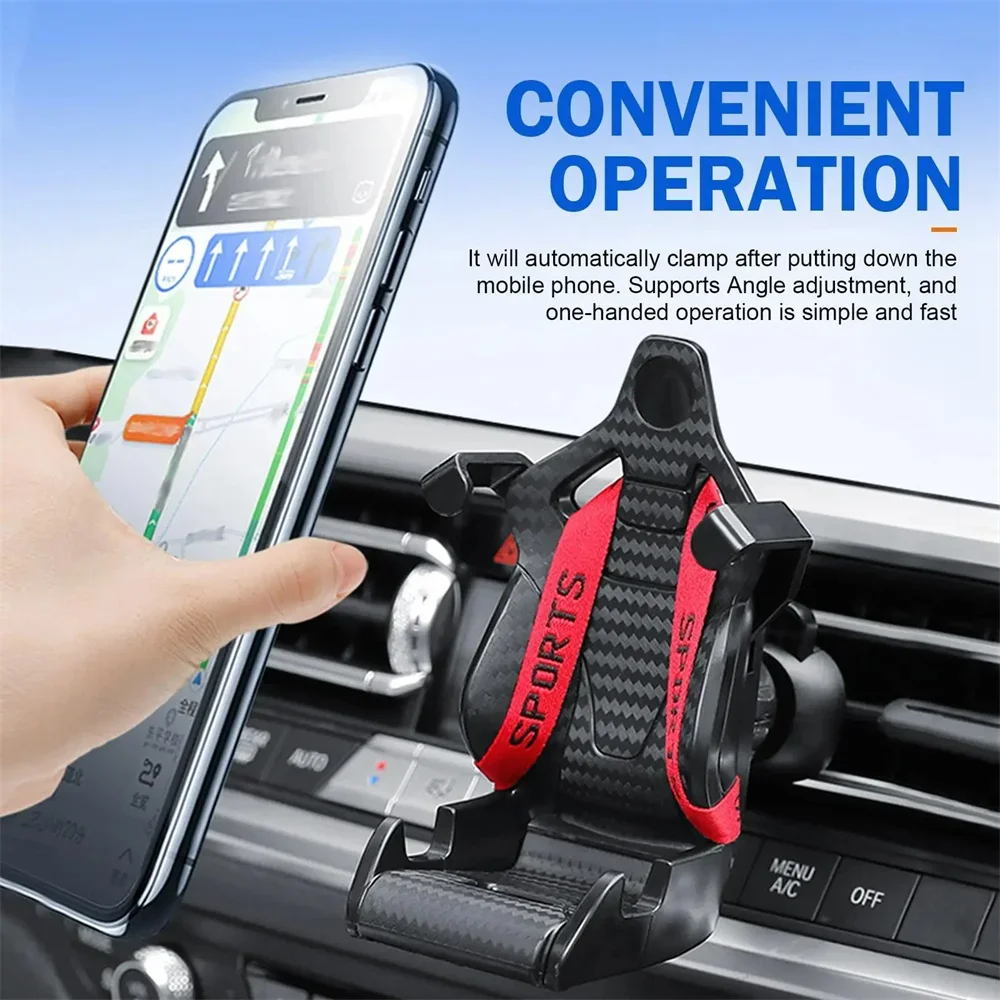 Car Phone Holder Racing Seat Design Mount Stand Suction Cup Smartphone Mobile Cell Support in Car Bracket for Iphone Samsung
Car Phone Holder Racing Seat Design Mount Stand Suction Cup Smartphone Mobile Cell Support in Car Bracket for Iphone Samsung
