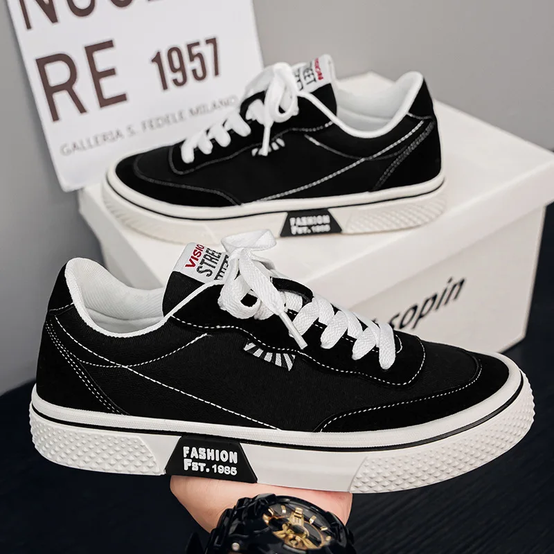 Men's New Spring Sports Casual Shoes Thick Sole Fashion with Low Top Breathable Board Shoes Canvas Flat Board Shoes
Men's New Spring Sports Casual Shoes Thick Sole Fashion with Low Top Breathable Board Shoes Canvas Flat Board Shoes