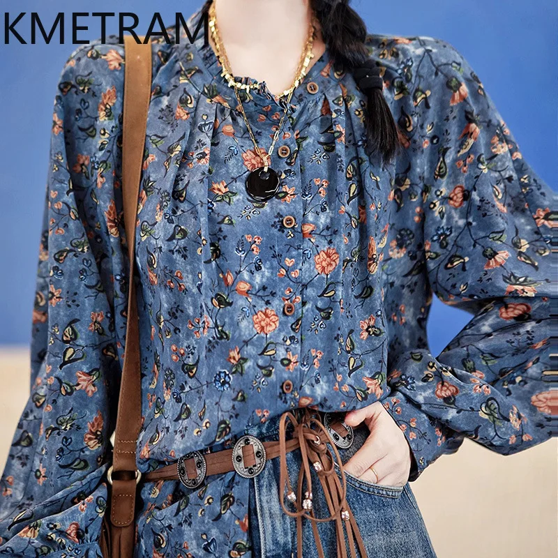 KMETRAM 100% Mulberry Silk Blouse Woman Elegant Tops for Woman Clothes High Quality Long Sleeve Shirts Woman Spring Summer Tops
KMETRAM 100% Mulberry Silk Blouse Woman Elegant Tops for Woman Clothes High Quality Long Sleeve Shirts Woman Spring Summer Tops