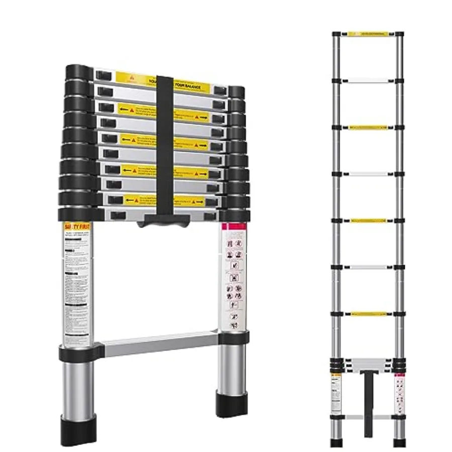 【Spot goods】12.5FT Telescoping Ladder- Multi-Purpose Aluminum Extension Ladder Adjustable Compact Ladder for Household RV Outdo
【Spot goods】12.5FT Telescoping Ladder- Multi-Purpose Aluminum Extension Ladder Adjustable Compact Ladder for Household RV Outdo