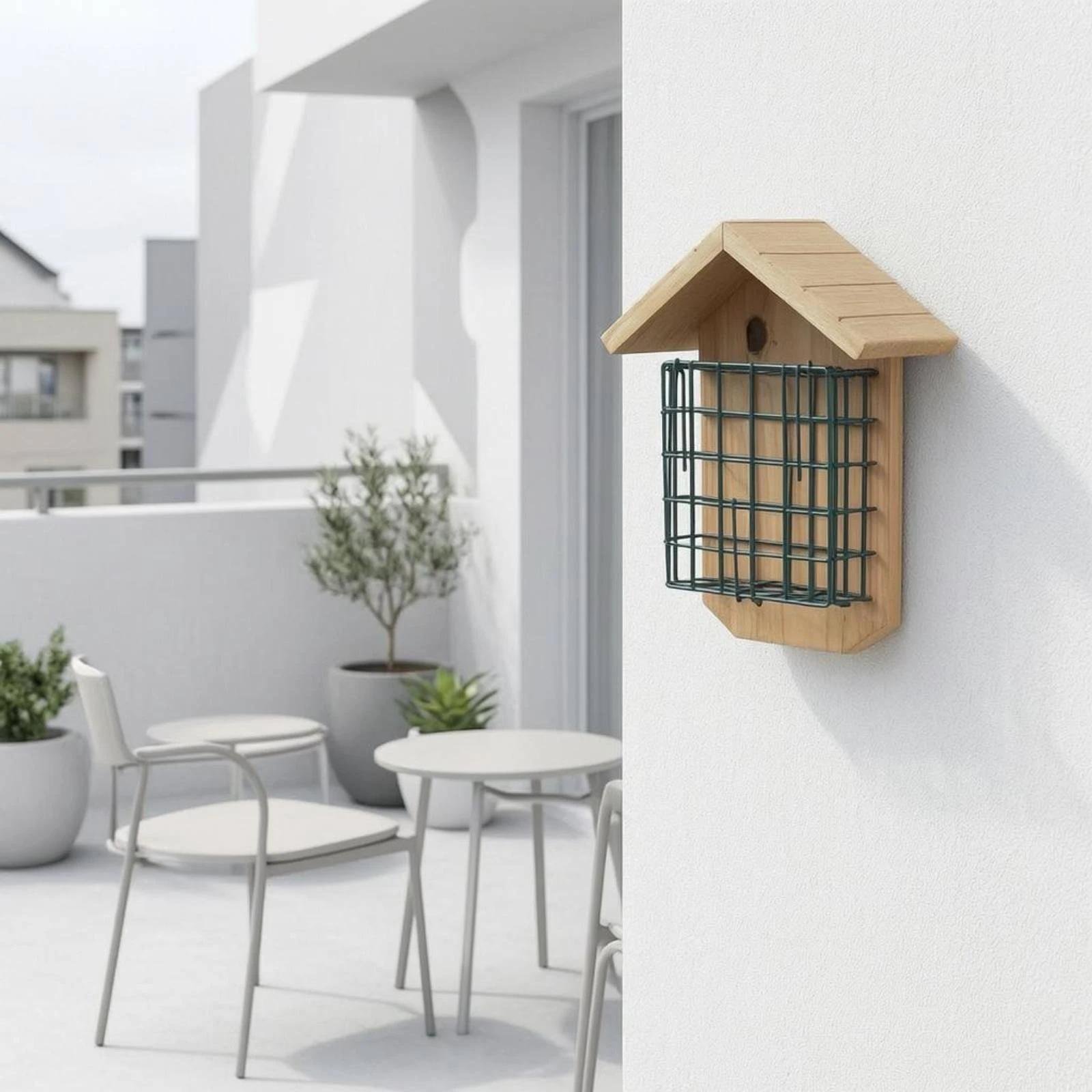 Hanging Wooden Bird Feeder Front Opening Garden Accessory for Courtyard
Hanging Wooden Bird Feeder Front Opening Garden Accessory for Courtyard
