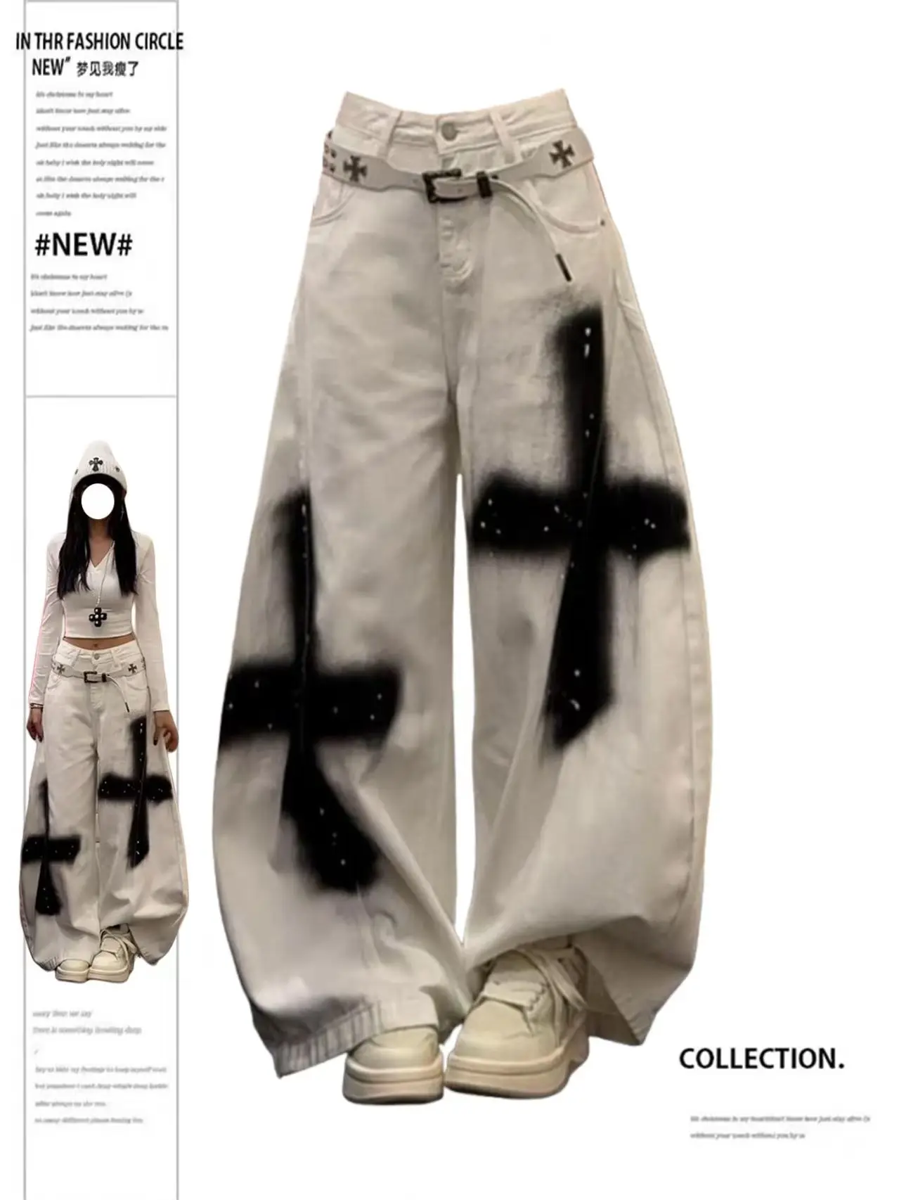 Джинсы Subculture High Street Y2k, винтажные свободные брюки с карманами, брюки со средней талией и пуговицами, длинные шикарные джинсовые брюки с граффити, новые Harajuku
Джинсы Subculture High Street Y2k, винтажные свободные брюки с карманами, брюки со средней талией и пуговицами, длинные шикарные джинсовые брюки с граффити, новые Harajuku