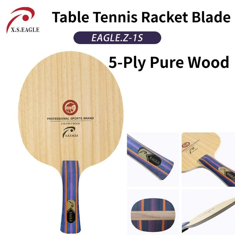 X.S.EAGLE Z-1S Table Tennis Racket Blade 5-Ply Pure Wood Club Gym Training Slim Handle Ping Pong Paddle For Beginner & Practice
X.S.EAGLE Z-1S Table Tennis Racket Blade 5-Ply Pure Wood Club Gym Training Slim Handle Ping Pong Paddle For Beginner & Practice