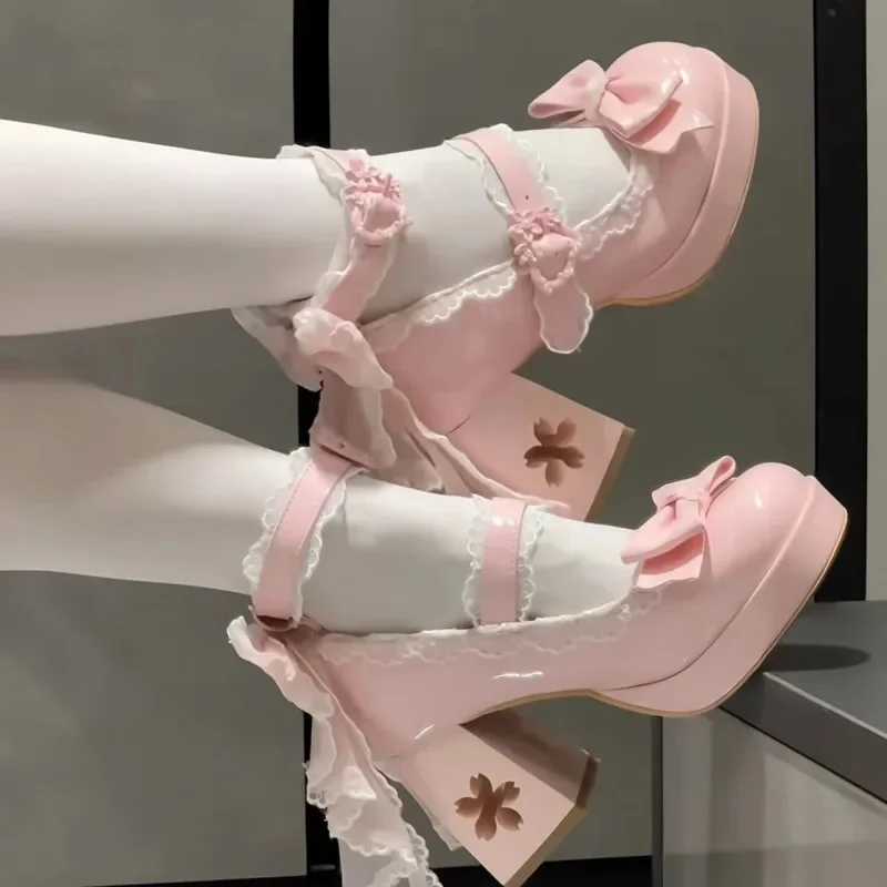 Bow Sponge Cake Shoes Cherry Blossom 34-42cm Cosplay Sweet Lolita JK Lolita Blossom Thick Heel PU Canvas Sponge Cake Shoes New
Bow Sponge Cake Shoes Cherry Blossom 34-42cm Cosplay Sweet Lolita JK Lolita Blossom Thick Heel PU Canvas Sponge Cake Shoes New