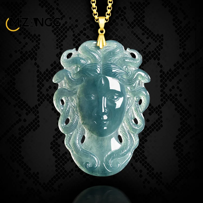 Natural Grade A Jadeite Blue Water Snake King Pendant Stylish and Unique Ice-Type Jade Necklace Men & Women Perfect Holiday Gift
Natural Grade A Jadeite Blue Water Snake King Pendant Stylish and Unique Ice-Type Jade Necklace Men & Women Perfect Holiday Gift
