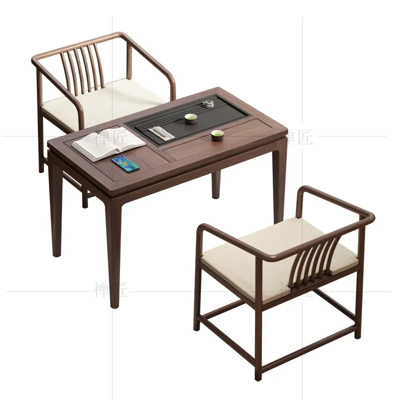 Новый китайский стиль, балконный чайный столик и стулья, комбинация дома из массива дерева.
Новый китайский стиль, балконный чайный столик и стулья, комбинация дома из массива дерева.