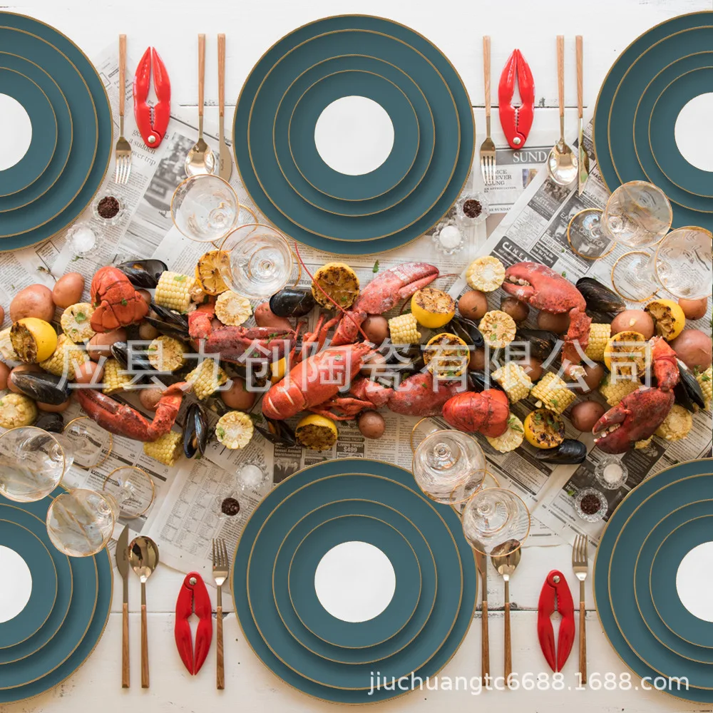Ceramic TablewareWestern Wedding Main Dinner Plate, Bread, Dessert Plate, Restaurant Vintage Mocha Plate, Steak Plate
Ceramic TablewareWestern Wedding Main Dinner Plate, Bread, Dessert Plate, Restaurant Vintage Mocha Plate, Steak Plate