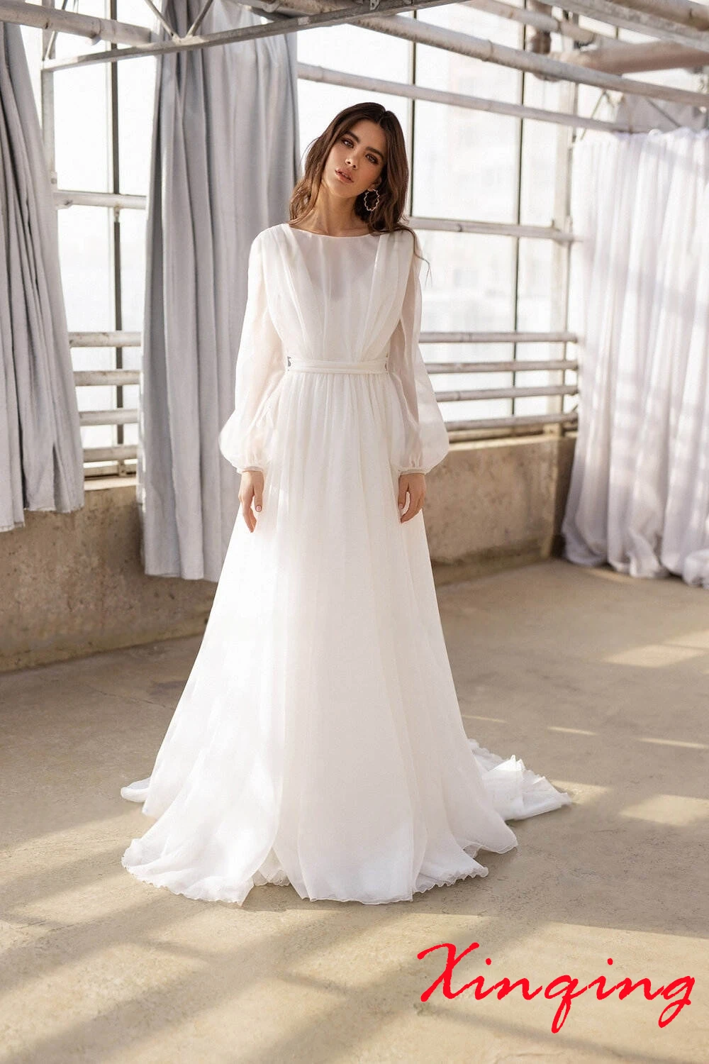 Customized Classic Chiffon Modern Wedding Dresses Temperament Bespoke Occasion Gown Long Sleeve Dresses Boho Wedding Dresses
Customized Classic Chiffon Modern Wedding Dresses Temperament Bespoke Occasion Gown Long Sleeve Dresses Boho Wedding Dresses