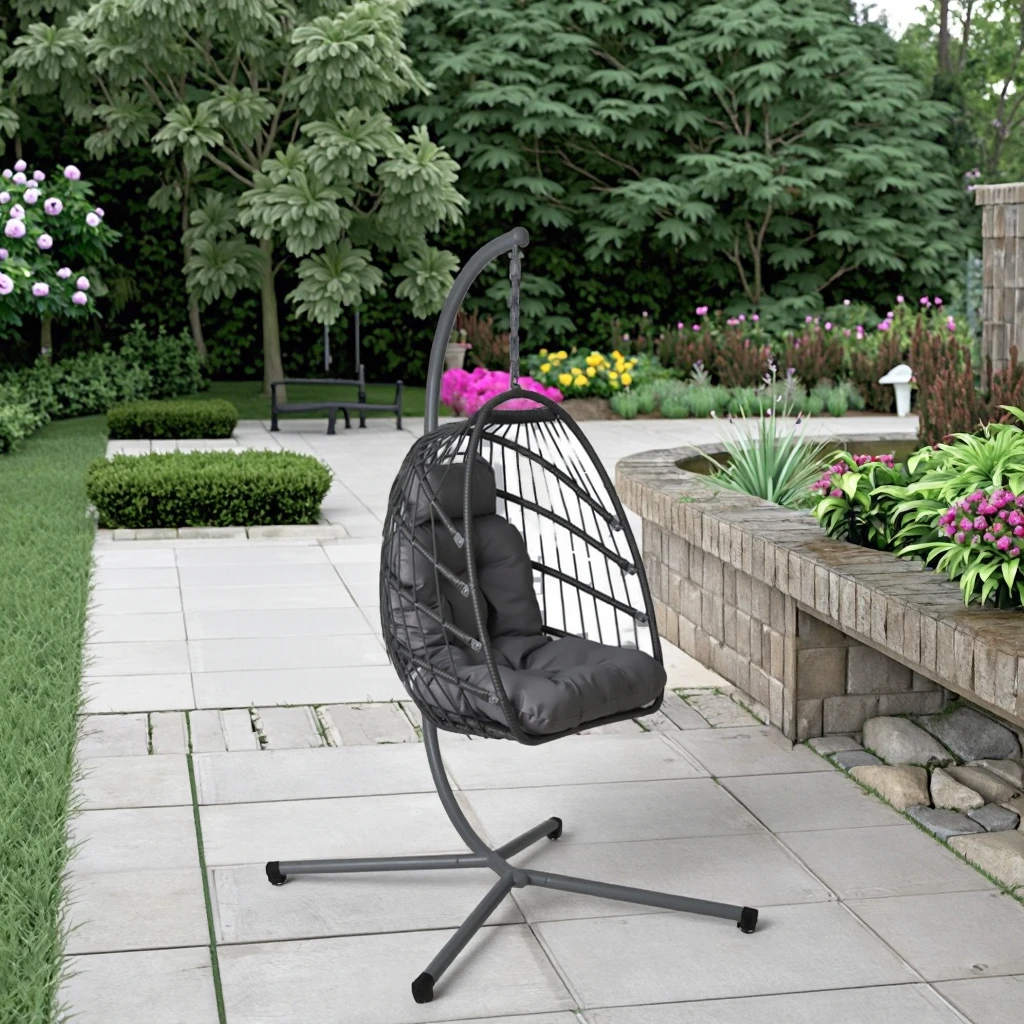 Outdoor Patio Garden Balcony Park Furniture Foldable Portable Hammock Rattan Hanging Swing Folding Egg Chair with Stand
Outdoor Patio Garden Balcony Park Furniture Foldable Portable Hammock Rattan Hanging Swing Folding Egg Chair with Stand