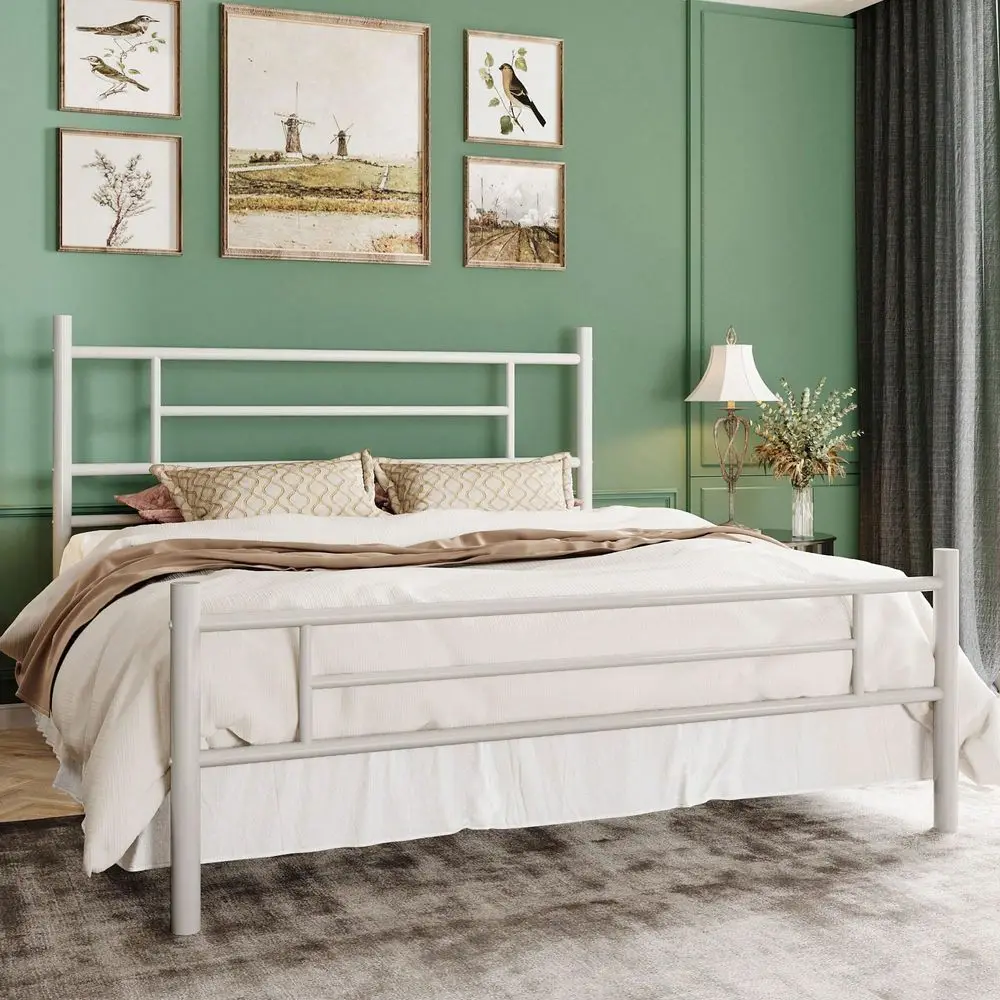 14 Inch Twin Full Queen King Size Metal Bed Frame With IronArt Headboard And Footboard, Under Bed Storage Space, Victorian Styl
14 Inch Twin Full Queen King Size Metal Bed Frame With IronArt Headboard And Footboard, Under Bed Storage Space, Victorian Styl