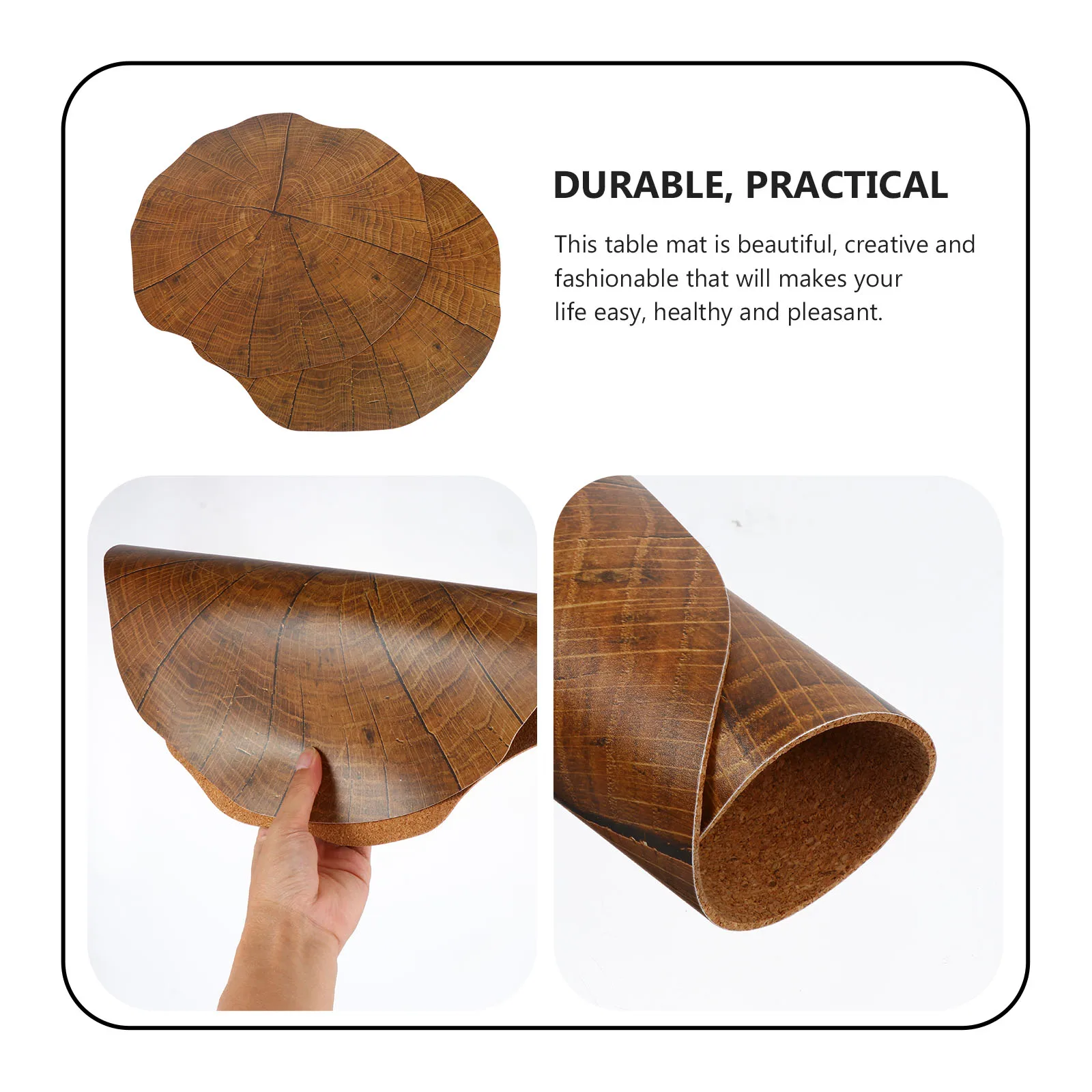 2 Pcs Soft Cork Placemats Wooden Mats Heat Insulating Pads Creative Table Decor Home Kitchen Use Long Lasting
2 Pcs Soft Cork Placemats Wooden Mats Heat Insulating Pads Creative Table Decor Home Kitchen Use Long Lasting