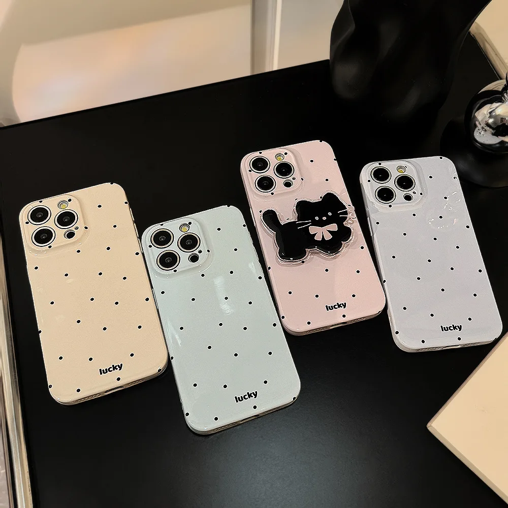 Ig Polka Dot Cat Holder Suitable For Iphone 16 Phone Case 15pro Max13 Film 13 Soft Shell Small Black Cat Holder Polka Dot
Ig Polka Dot Cat Holder Suitable For Iphone 16 Phone Case 15pro Max13 Film 13 Soft Shell Small Black Cat Holder Polka Dot