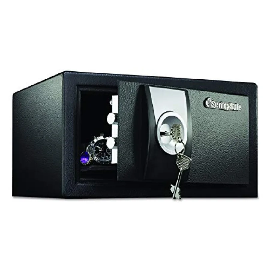 Black Security Safe with Key Lock for Home, Office, or Dorm holds Money, Jewelry, Documents, and Other Valuables, 0.35 Cubic Fe
Black Security Safe with Key Lock for Home, Office, or Dorm holds Money, Jewelry, Documents, and Other Valuables, 0.35 Cubic Fe