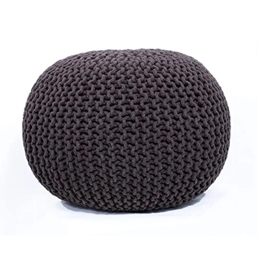 Round Pouf Ottoman Hand Knitted 100% Cotton Pouf Feet Stool - Knitted Bean Bag - Floor Chair for Living Room Bedroom - Feet Res
Round Pouf Ottoman Hand Knitted 100% Cotton Pouf Feet Stool - Knitted Bean Bag - Floor Chair for Living Room Bedroom - Feet Res