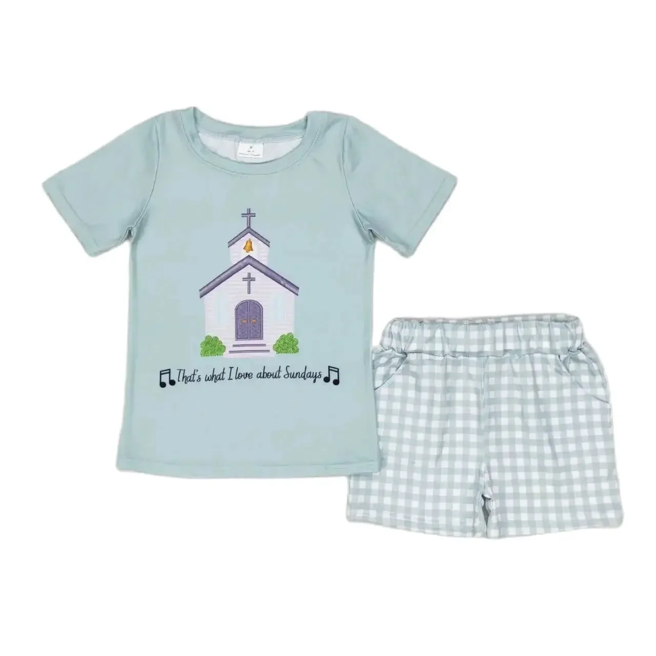 BSSO0858 Kids Boys Summer Outfit Sets Short Sleeves Top Church Letters Print With Shorts Children Clothes
BSSO0858 Kids Boys Summer Outfit Sets Short Sleeves Top Church Letters Print With Shorts Children Clothes