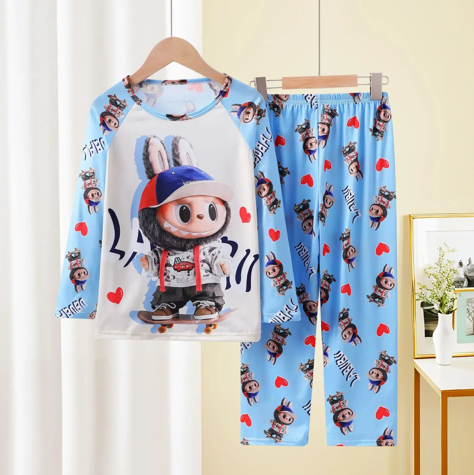 Girls Cute Cartoon Labubu Pajamas Boys Long Sleeve Sleepwear Kids Spring Summer Thin Casual Loose Homewear Clothing Sets Pyjamas
Girls Cute Cartoon Labubu Pajamas Boys Long Sleeve Sleepwear Kids Spring Summer Thin Casual Loose Homewear Clothing Sets Pyjamas