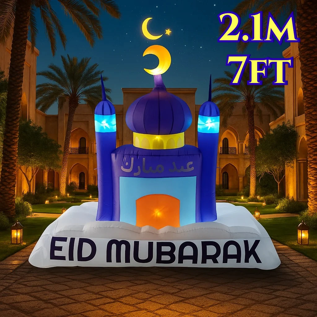 Мусульманские/исламские надувные игрушки 2,1 м/7 футов, модель замка Рамадана, встроенные светодиодные фонари, украшения для Ид Мубарак для празднования крепления
Мусульманские/исламские надувные игрушки 2,1 м/7 футов, модель замка Рамадана, встроенные светодиодные фонари, украшения для Ид Мубарак для празднования крепления