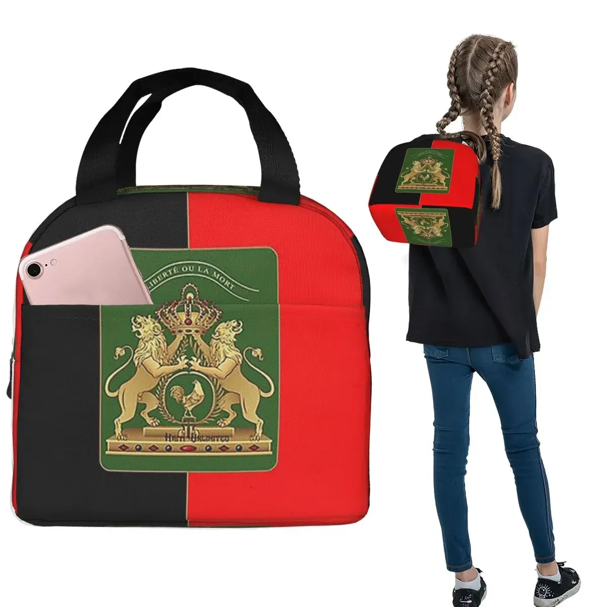 Haitian Independence Flag Insulated Lunch Bag for Women Kids Leakproof Food Boxes Thermal Lunch Box Tote
Haitian Independence Flag Insulated Lunch Bag for Women Kids Leakproof Food Boxes Thermal Lunch Box Tote