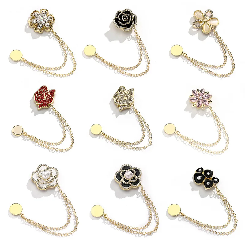 New Rhinestone Flower Magnetic Brooches Tassel Chain Lapel Clips Strong Magnet Anti-Slip Anti-Exposure Fashion Accessories
New Rhinestone Flower Magnetic Brooches Tassel Chain Lapel Clips Strong Magnet Anti-Slip Anti-Exposure Fashion Accessories