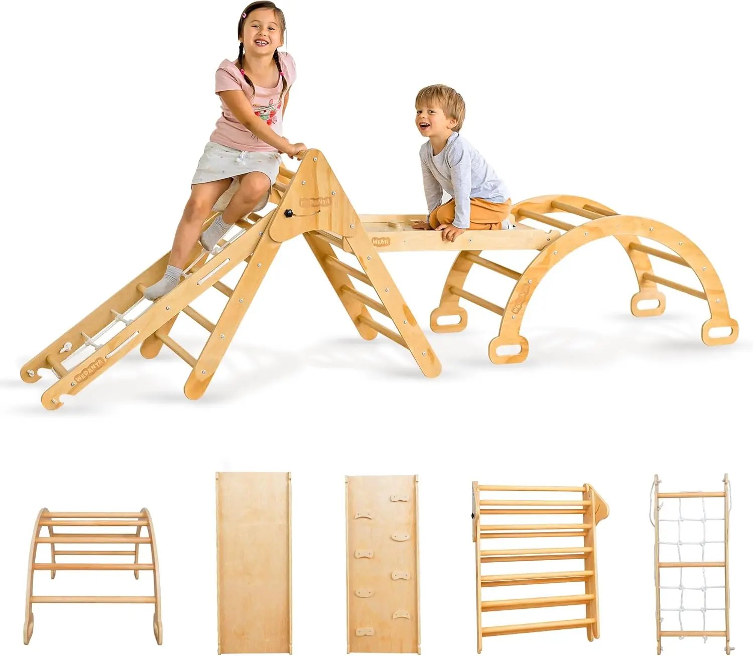 Foldable Climbing Toys Toddlers 4 in 1 - Pikler Triangle Climber Ramp Arch - Wooden Toddler Set 3 in 1 - Montessori Set - Pickle
Foldable Climbing Toys Toddlers 4 in 1 - Pikler Triangle Climber Ramp Arch - Wooden Toddler Set 3 in 1 - Montessori Set - Pickle