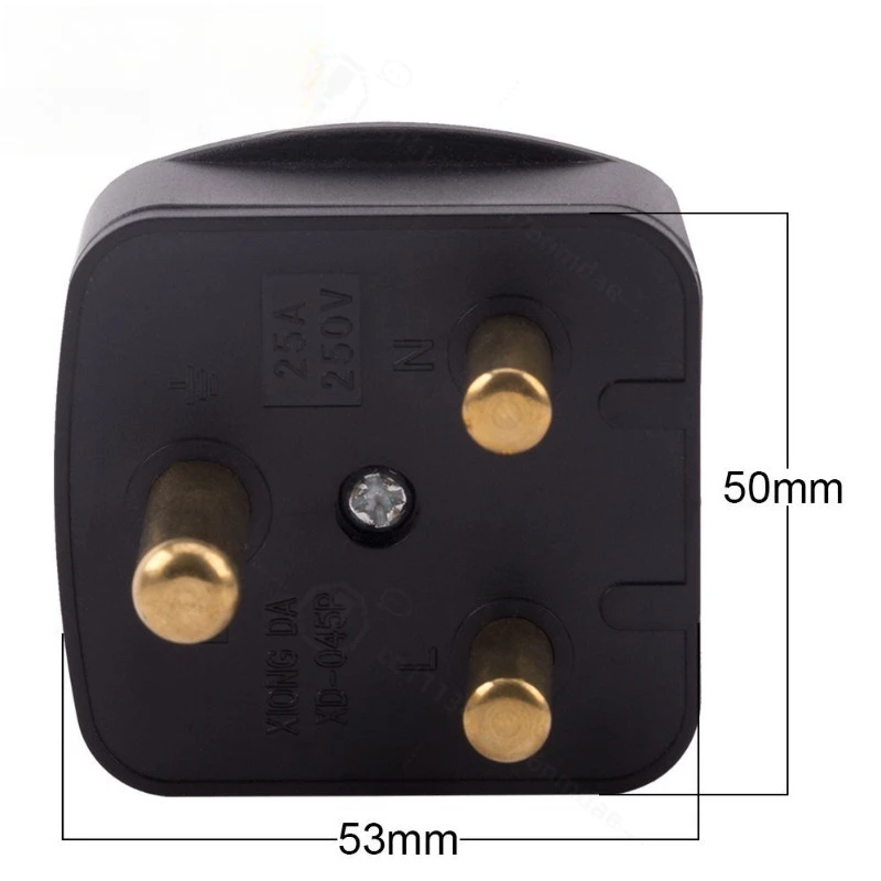25A 250V High Power SA 3 Round Pin Assembly Industrial Plug Generator Electrical Replacement Fitting Parts
25A 250V High Power SA 3 Round Pin Assembly Industrial Plug Generator Electrical Replacement Fitting Parts