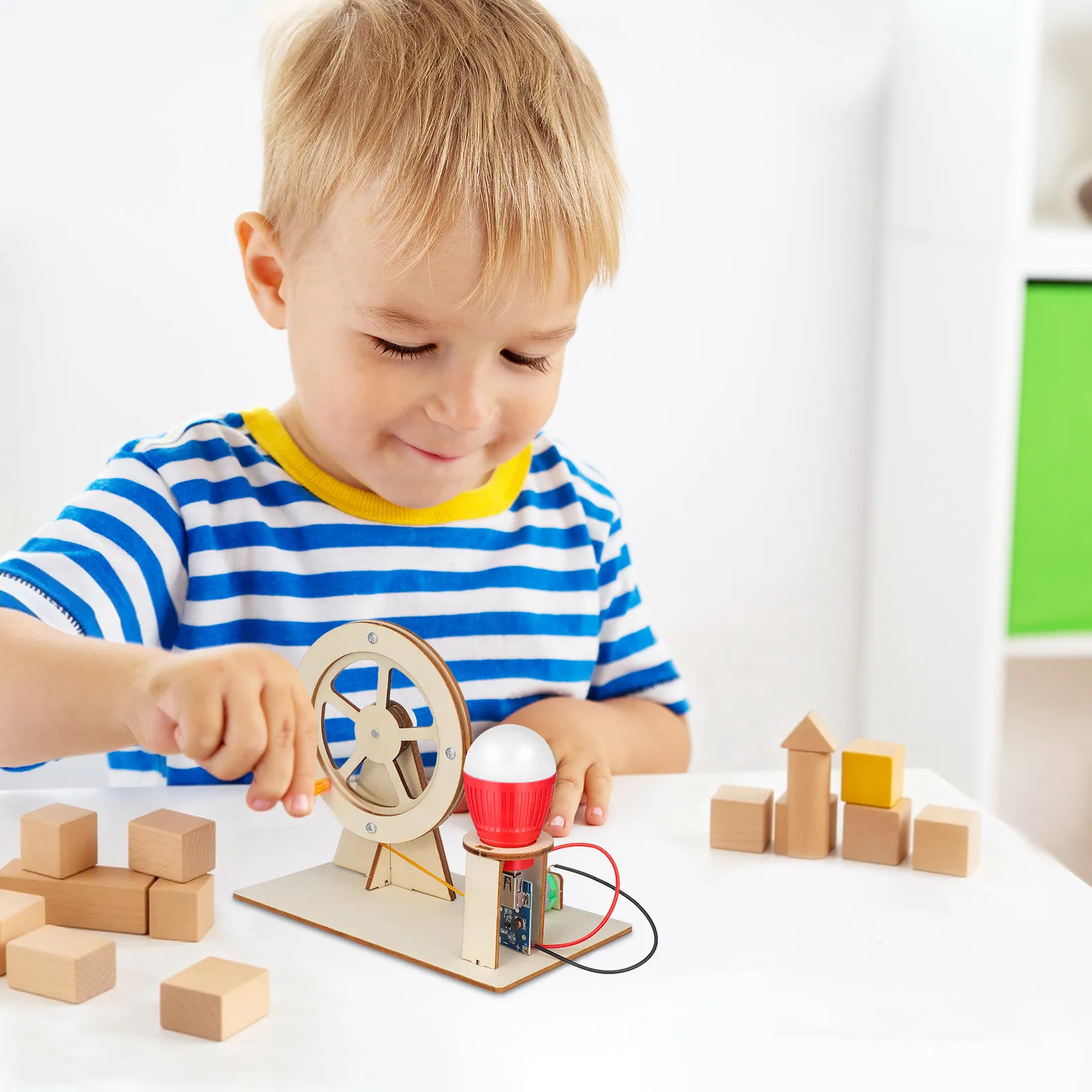 Hand Crank Generator Wooden DIY Build Motor Rotate Light Up Physics Teaching Aid for Children Stem Activity Hand Crank Generator
Hand Crank Generator Wooden DIY Build Motor Rotate Light Up Physics Teaching Aid for Children Stem Activity Hand Crank Generator