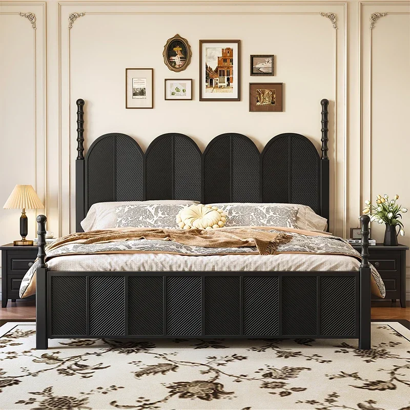 French retro all solid wood, American light luxury master bedroom, medieval style bedroom 1.8 meters double bed
French retro all solid wood, American light luxury master bedroom, medieval style bedroom 1.8 meters double bed
